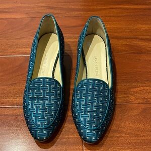 Sarah Flint Teal Rosie 1 low inch heal deco Jacquard shoes size size 39